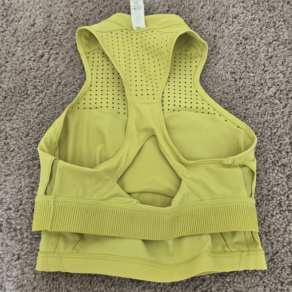 Lululemon Unleash Strength Sport Bra *Medium Support Yellow Serpentine Size 4 - Picture 12 of 16